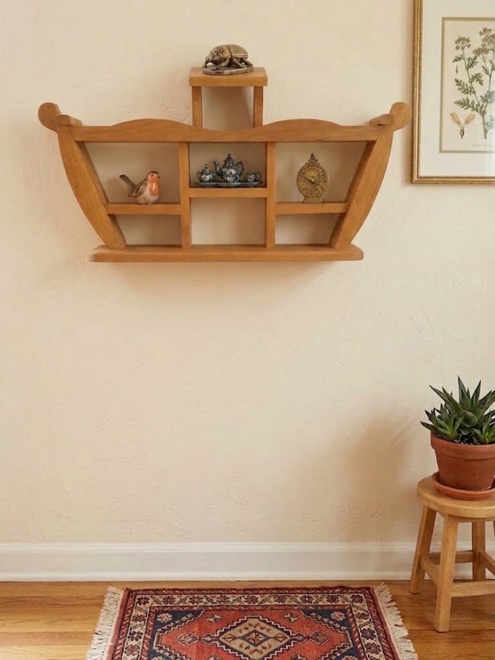 Vintage Wooden Noahs Ark Knick Knack Wall Shelf or Tabletop Curio Display Canada